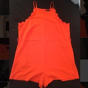 Victoria Beckham Orange Romper